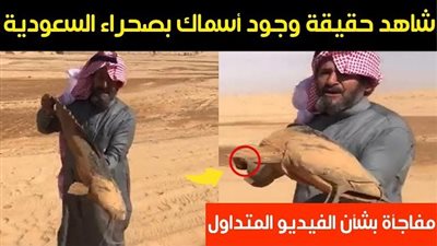 فيديو يحدث صدمة على منصاة التواصل الاجتماعي.. مواطن يصطاد سمكة في صحراء السعودية