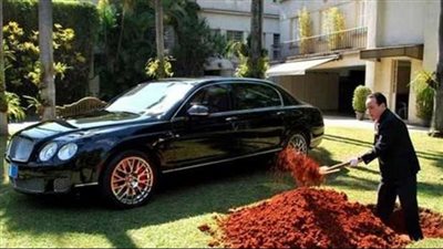 رجل أعمال برازيلي يضع سيارته البنتلي تحت التراب السبب لا يصدق